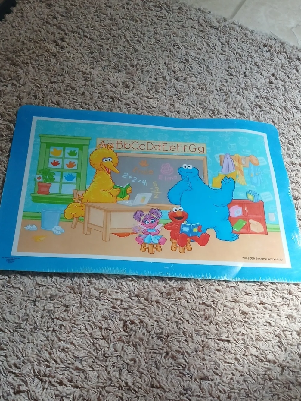 Sesame Street Kids Classroom Placemat - Blue Border